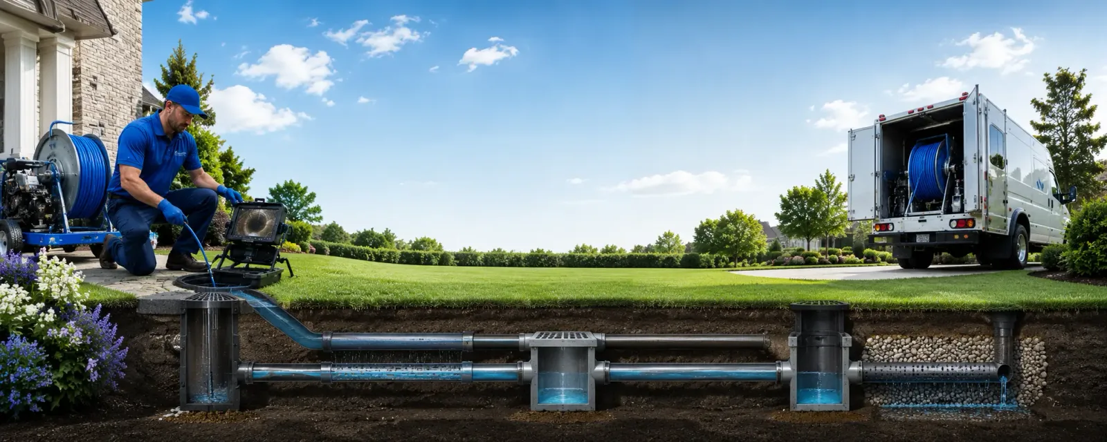 Outdoor drain cleaning information for South Gibson, PA